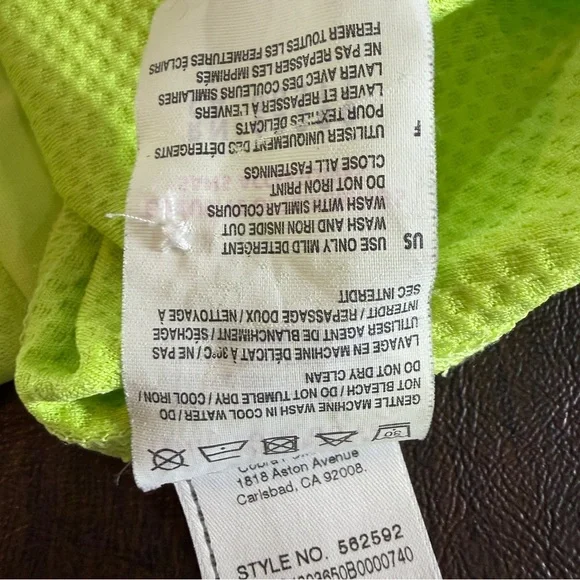 Puma Men's Short Green Blue Striped Dry Cell Button Shirt Sz M - Picture 12 of 12